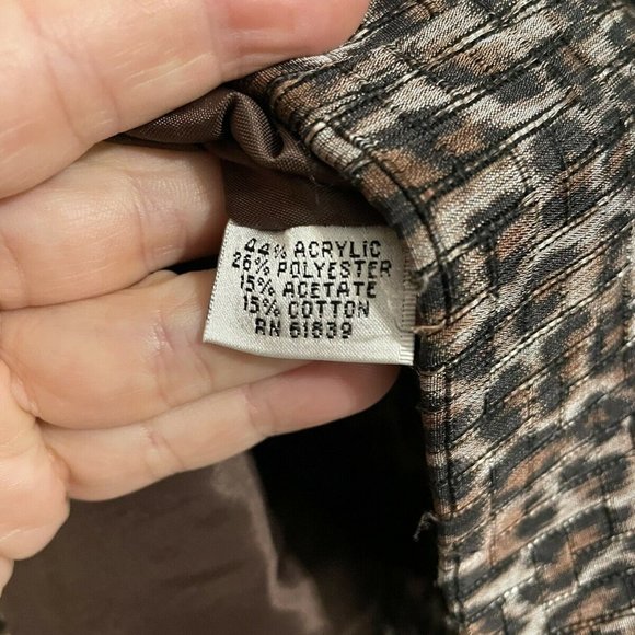 JON LINED ANIMAL PRINT/FLORAL BLAZER JACKET 8-EUC‎ - Picture 6 of 6